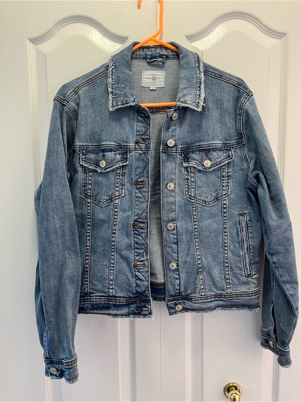 Classic Blue Denim Jean Jacket - Women's Lightweight Trucker
